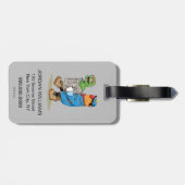 Étiquette À Bagage Rue Sésame | Oscar & Bruno l'éboueur (Dos horizontal)