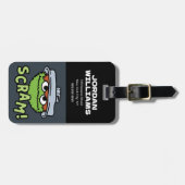 Étiquette À Bagage Rue Sésame | Oscar the Grouch Scram! (Devant horizontal)