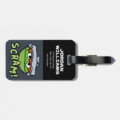 Étiquette À Bagage Rue Sésame | Oscar the Grouch Scram! (Dos horizontal)