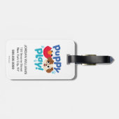 Étiquette À Bagage Rue Sésame | Puppy Play Elmo & Tango (Dos horizontal)