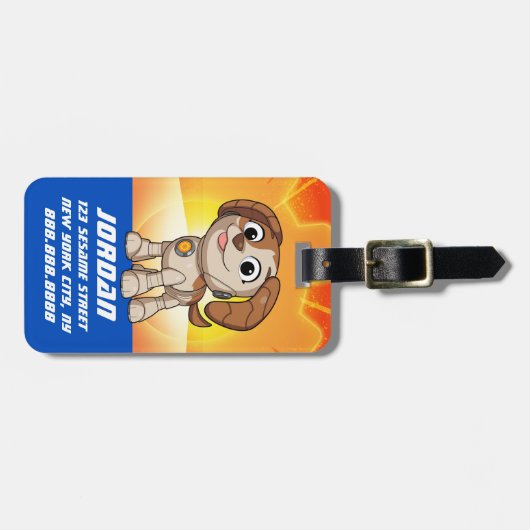 Étiquette À Bagage Rue Sésame | Tango des constructeurs mécaniques |  (Devant horizontal)