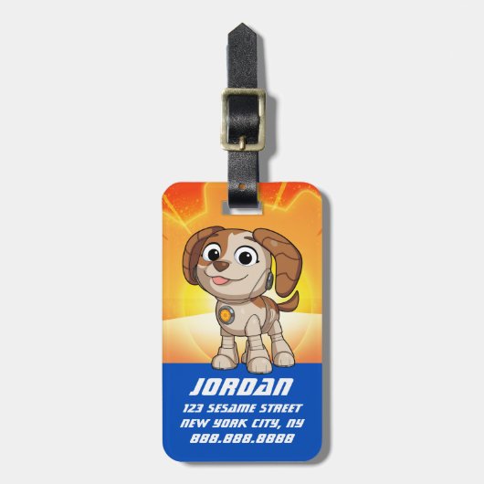 Étiquette À Bagage Rue Sésame | Tango des constructeurs mécaniques |  (Devant Vertical)