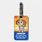 Étiquette À Bagage Rue Sésame | Tango des constructeurs mécaniques |  (Dos Vertical)