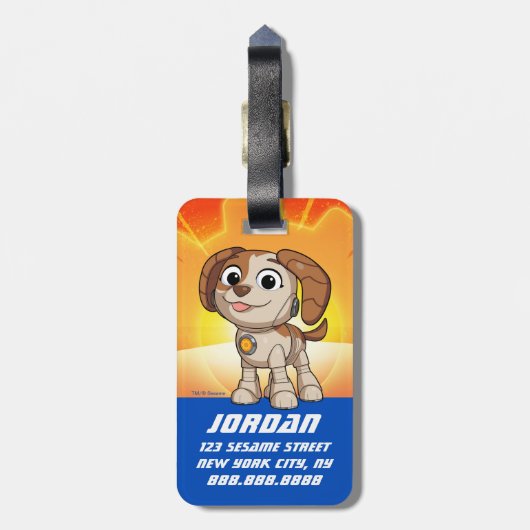 Étiquette À Bagage Rue Sésame | Tango des constructeurs mécaniques |  (Dos Vertical)