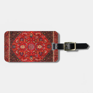 Étiquette À Bagage Rug perse rouge de Mashhad