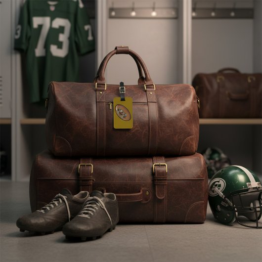 Étiquette À Bagage Rugby Ball Sport amusant Graphisme