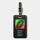 Étiquette À Bagage Rugby lisse (Devant Vertical)