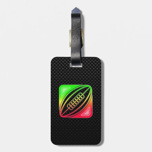 Étiquette À Bagage Rugby lisse (Dos Vertical)