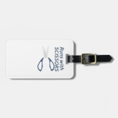 Étiquette À Bagage Runs avec scissors (Devant horizontal)