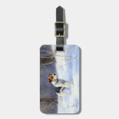 Étiquette À Bagage Russell Terrier Laisser neiger Noël (Devant Vertical)