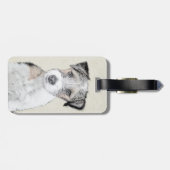 Étiquette À Bagage Russell Terrier Peinture rugueuse - Art Chien orig (Dos horizontal)