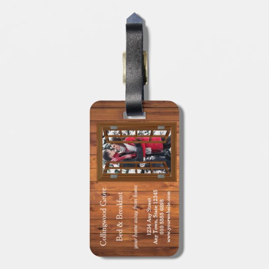 Étiquette À Bagage Rustic Chambres d'hôtes 🌿 Promotionnels (Dos Vertical)