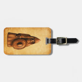 Étiquette À Bagage Rustic Viking (Devant horizontal)