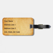 Étiquette À Bagage Rustic Viking (Dos horizontal)