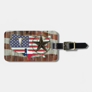 Étiquette À Bagage Rustique Texas Lone Star Texas Long Horn
