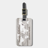 Étiquette À Bagage rustique Word Map Aventure Await Nom personnalisé (Devant Vertical)