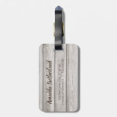 Étiquette À Bagage rustique Word Map Aventure Await Nom personnalisé (Dos Vertical)