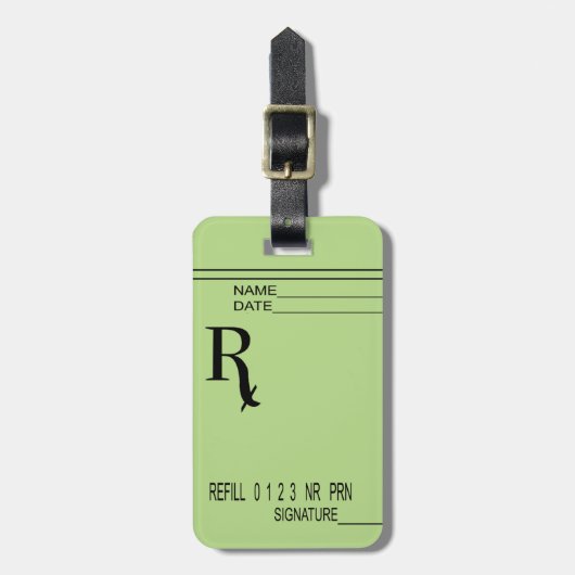 Étiquette À Bagage Rx Prescription Pad - Écrivez Votre Propre Prescri (Devant Vertical)