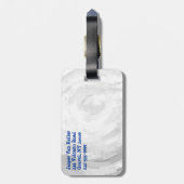 Étiquette À Bagage Sable Dollar Jaune Rouge Bleu Motif (Dos Vertical)