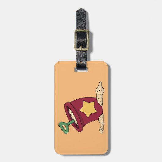 Étiquette À Bagage Sable rouge avec étoile et lunette (Devant Vertical)