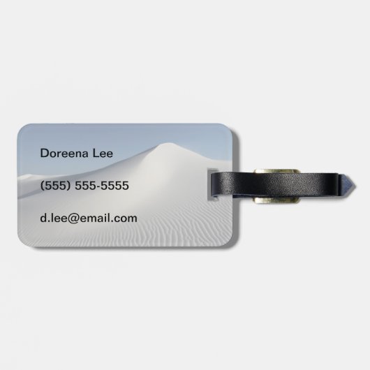 Étiquette À Bagage Sables blancs (Dos horizontal)