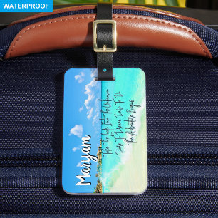 Étiquette À Bagage Sables tropicaux : Ocean Adventure   Nom customisé