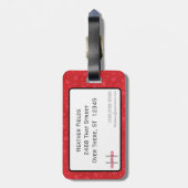 Étiquette À Bagage Sac à bagages Coeur monogramme Modèles de balise (Dos Vertical)