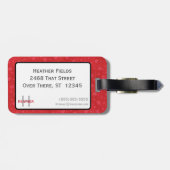 Étiquette À Bagage Sac à bagages Coeur monogramme Modèles de balise (Dos horizontal)