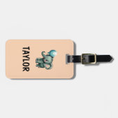 Étiquette À Bagage Sac à dos coloré Personnalisé Elephant (Devant horizontal)