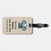 Étiquette À Bagage Sac à dos coloré Personnalisé Elephant (Dos horizontal)