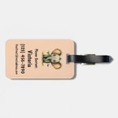 Étiquette À Bagage Sac à dos coloré Personnalisé Elephant (Dos horizontal)