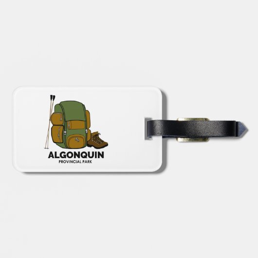 Étiquette À Bagage Sac à dos du parc provincial Algonquin (Dos horizontal)