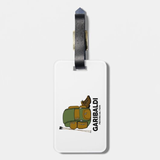 Étiquette À Bagage Sac à dos du parc provincial Garibaldi (Dos Vertical)