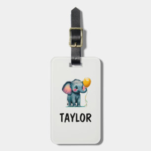 Étiquette À Bagage Sac à dos éléphant coloré personnalisé