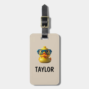 Étiquette À Bagage Sac à dos personnalisé Canard en caoutchouc coloré