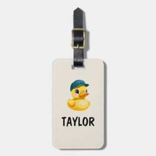 Étiquette À Bagage Sac à dos personnalisé Canard en caoutchouc coloré