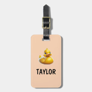 Étiquette À Bagage Sac à dos personnalisé Canard en caoutchouc coloré