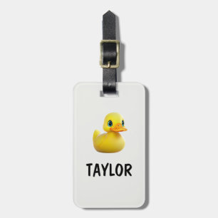 Étiquette À Bagage Sac à dos personnalisé Canard en caoutchouc coloré