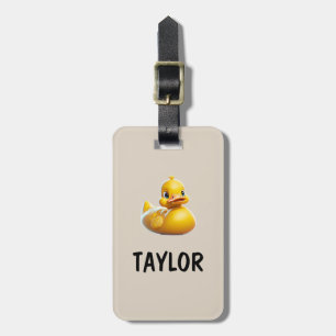 Étiquette À Bagage Sac à dos personnalisé Canard en caoutchouc coloré
