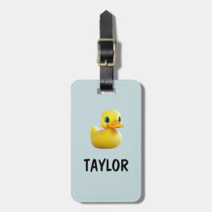 Étiquette À Bagage Sac à dos personnalisé Canard en caoutchouc coloré