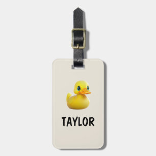 Étiquette À Bagage Sac à dos personnalisé Canard en caoutchouc coloré