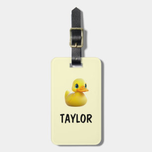 Étiquette À Bagage Sac à dos personnalisé Canard en caoutchouc coloré