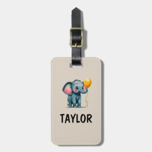 Étiquette À Bagage Sac à dos personnalisé éléphant coloré