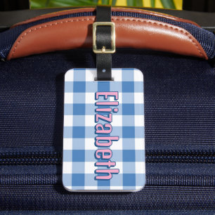 Étiquette À Bagage Sac à dos personnalisé pour fille preppy à carreau