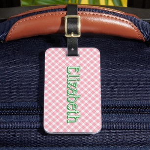Étiquette À Bagage Sac à dos personnalisé pour fille preppy à carreau