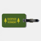 Étiquette À Bagage Sac à dos Vermont (Dos horizontal)