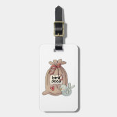 Étiquette À Bagage Sac à graines d'oiseaux avec cou et coeur (Devant Vertical)