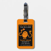 Étiquette À Bagage Sac de construction (Dos Vertical)