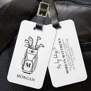 Étiquette À Bagage Sac de golf Monogramme