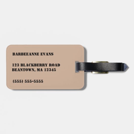 Étiquette À Bagage Sac de MI (Dos horizontal)